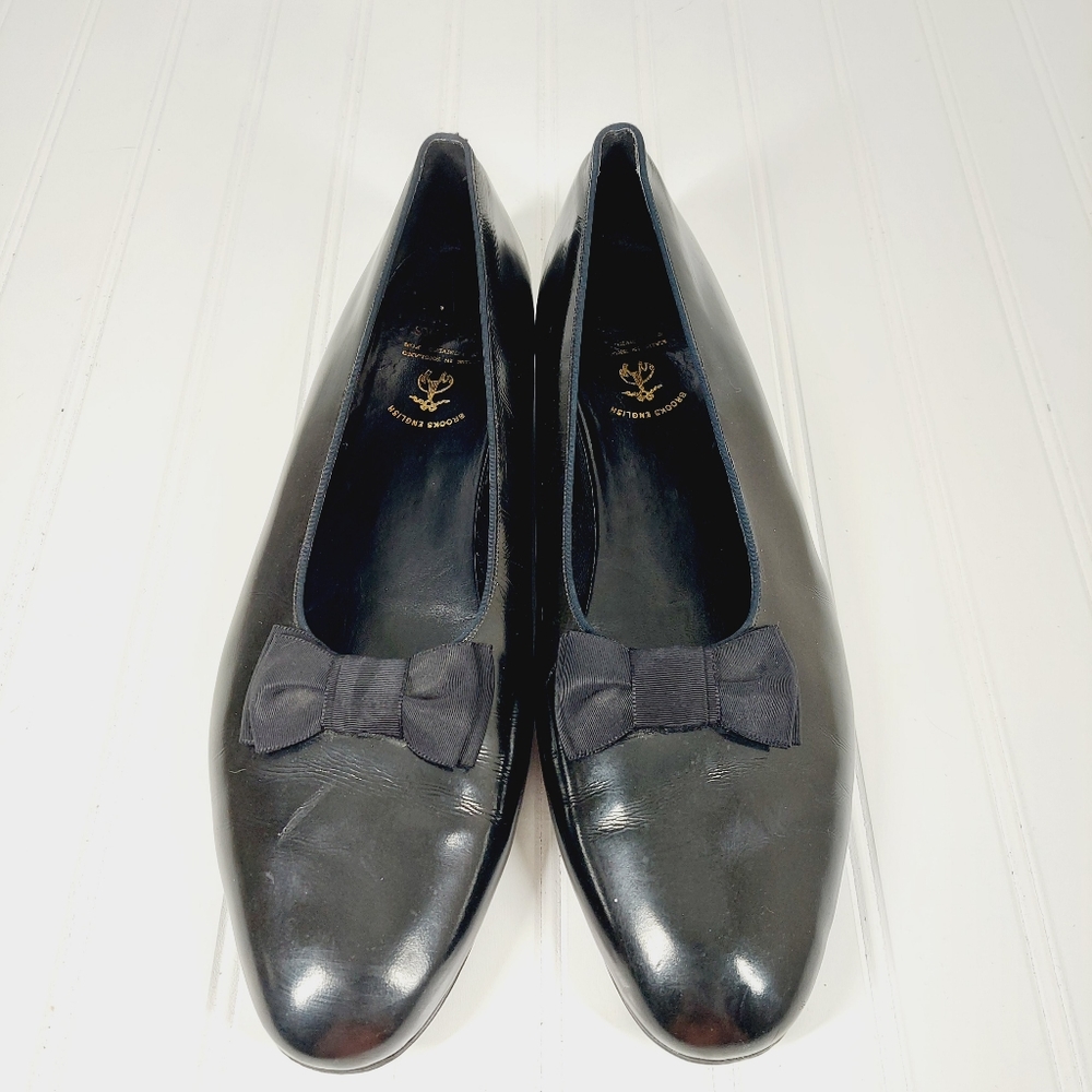 Brooks Brothers Men's Black Tuxedo Formal Opera Slip On Flat Loafers A983